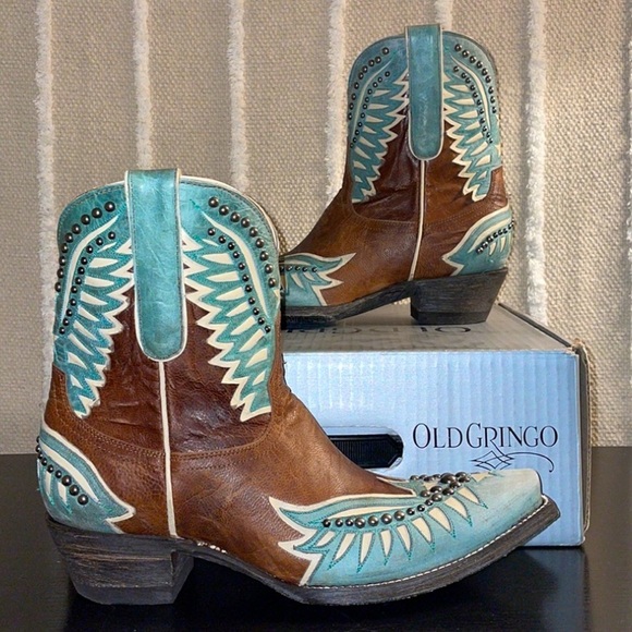 🏍 {PRICE FIRM} OG Dawn Pippin 8” Oryx Aqua Boots ~ Usado Snow - Picture 2 of 13